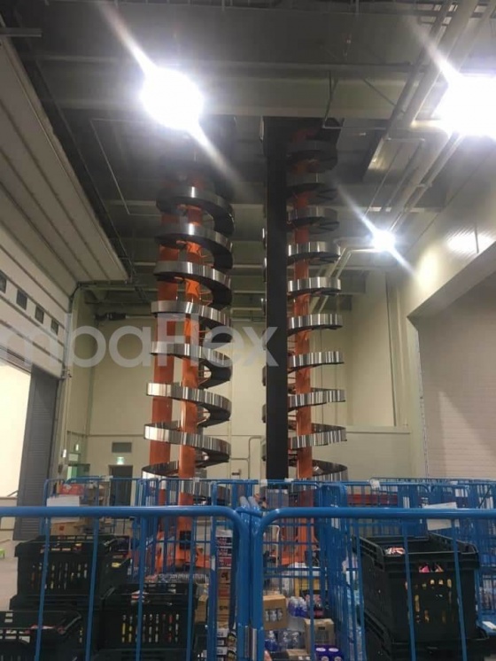 All-purpose spiral conveyor for medium to large products